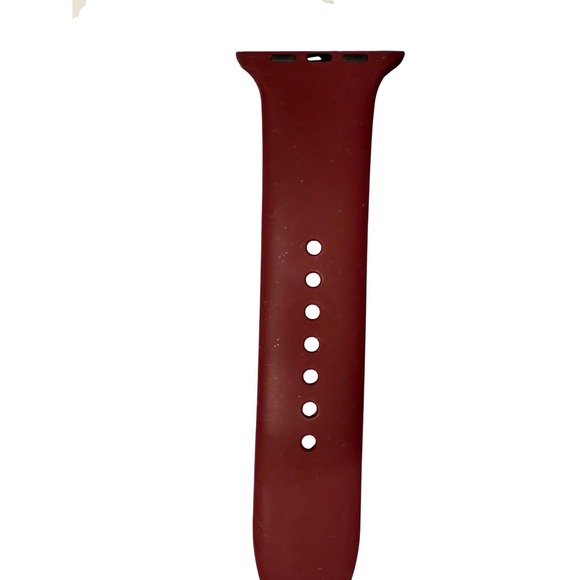 Apple Watch Sport Band Burgundy Red Silicone Strap Replacement S/M M/L NWOT - Picture 7 of 8